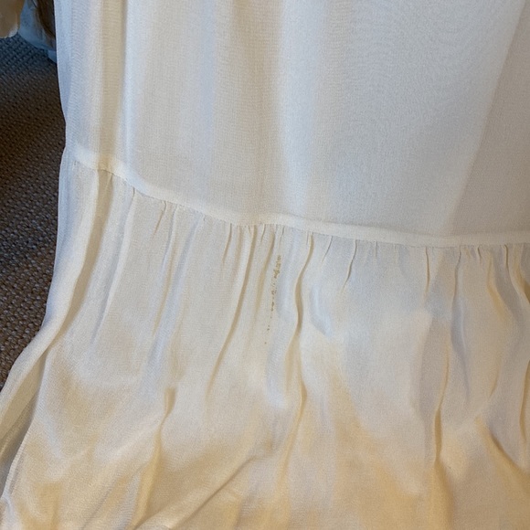 Chan Luu White Embroidered Sheer Peasant Dress - Picture 3 of 5